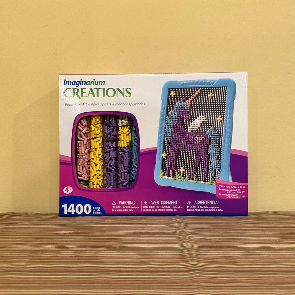 Imaginarium Creations Paper Pixel Art Unicorn Mosaic Kit Over 1400 Pieces NEW